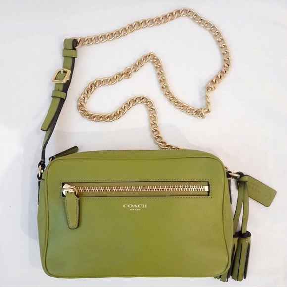 Coach Green Leather Legacy Camera Crossbody Bag in green - Picture 1 of 12